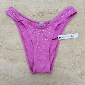 NWT! Monica Hansen Swim Bottom with Swarovski Crystals, Size S